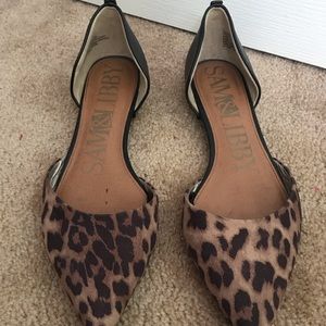 Sam & Libby cheetah print point toe flats